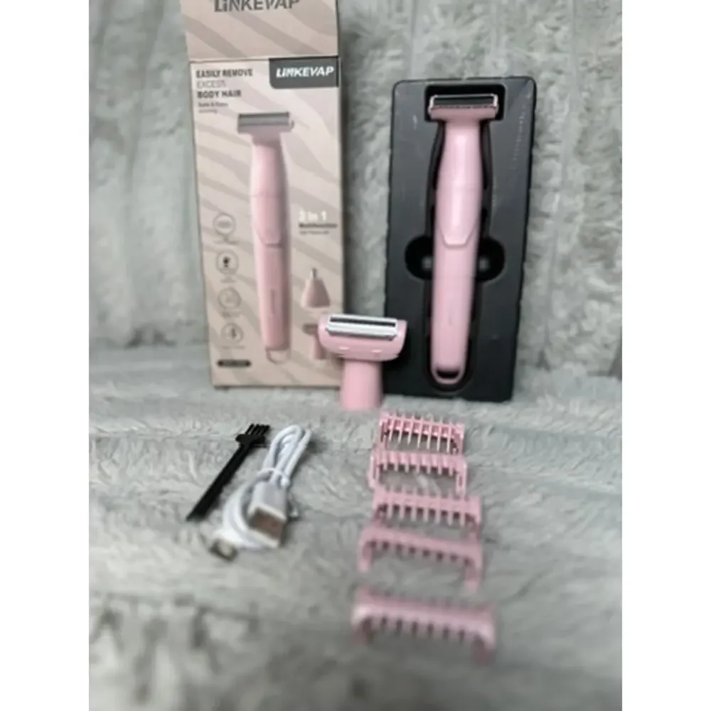 LINKEVAP 3-in-1 Women's Electric Shaver Rechargeable Waterproof Grooming Tool